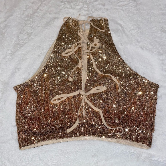 Sequin Back Bow Tie Top - Picture 10 of 10